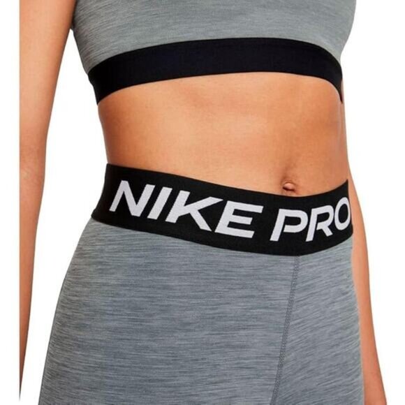 NWT NIKE Pro 365 Women's Mid-Rise Crop Leggings Size Small Smoke Grey / Heather - Picture 3 of 10